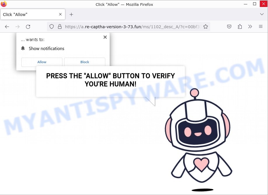 Re-captha-version-3-73.fun Click Allow scam