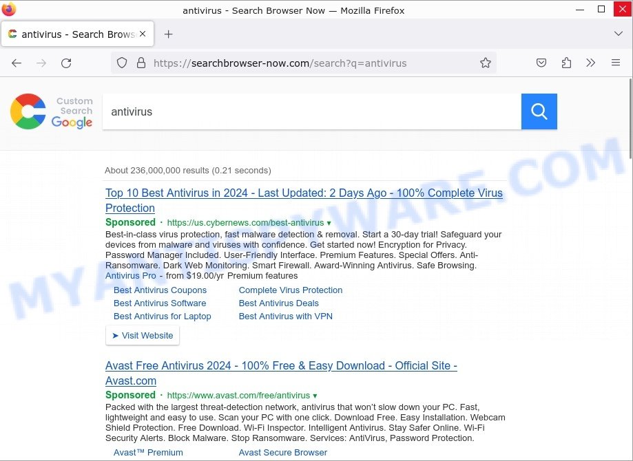 Searchbrowser-now.com Search Browser Now redirect virus