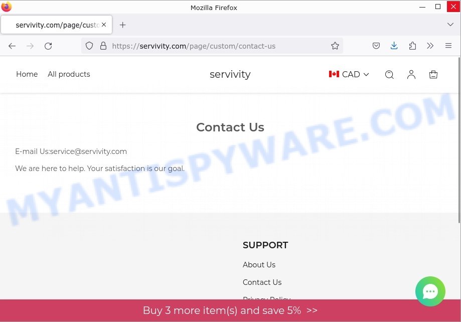 Servivity.com Lucy Yak scam store contacts