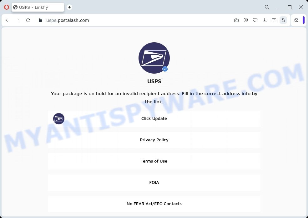 Usps.postalash.com scam