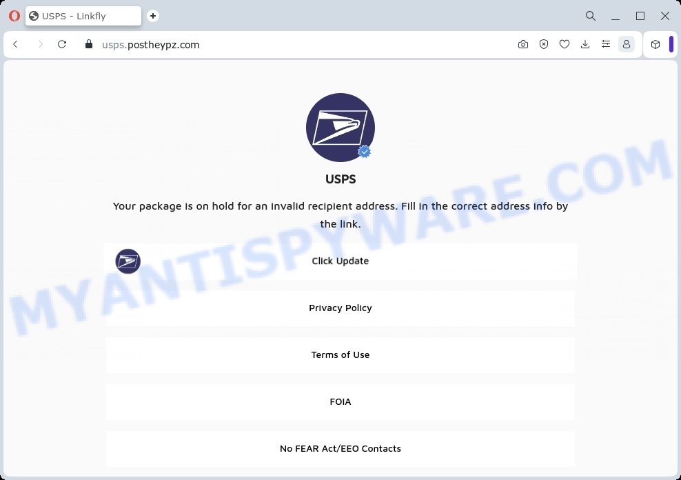 Usps.postheypz.com scam