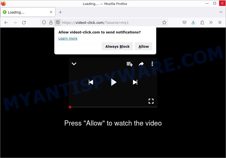 Videot-click.com click allow scam