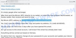 13HAreeSVjLf3aueZXf9zmrS1FmvkF4opS bitcoin email scam