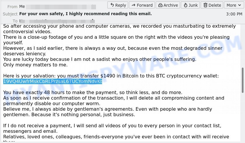 19VQ4UwfrMskCbRLPrzsaL6TUCYomNdvKt bitcoin email scam