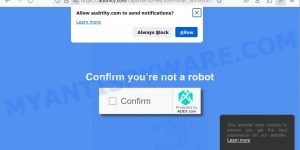 Audrilty.com Please confirm you are not a robot scam