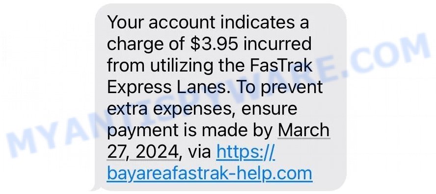 FasTrak Express Lanes text scam