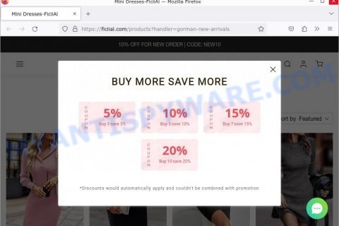 Ficiial.com fake Gorman Warehouse Sale scam