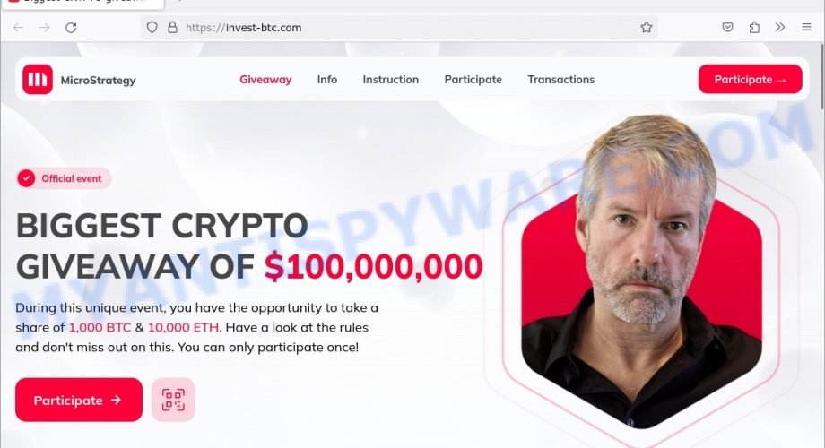 Invest-btc.com Biggest CRYPTO giveaway scam