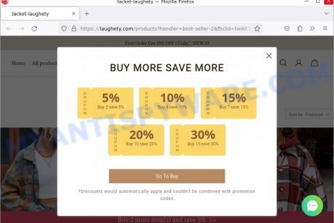 Laughety.com fake Bright Swimwear website scam