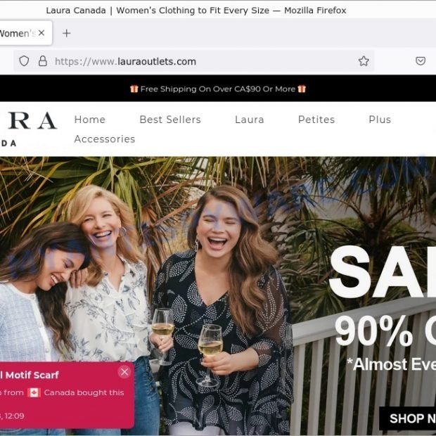Is the Laura Canada 90OFF All items Store Closing Sale Real or Fake