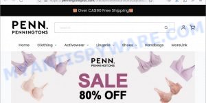 Penningtonsplus.com fake Penningtons store scam