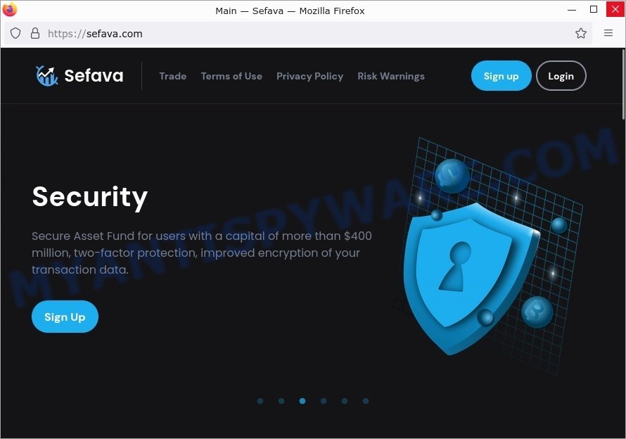 Sefava.com crypto scam