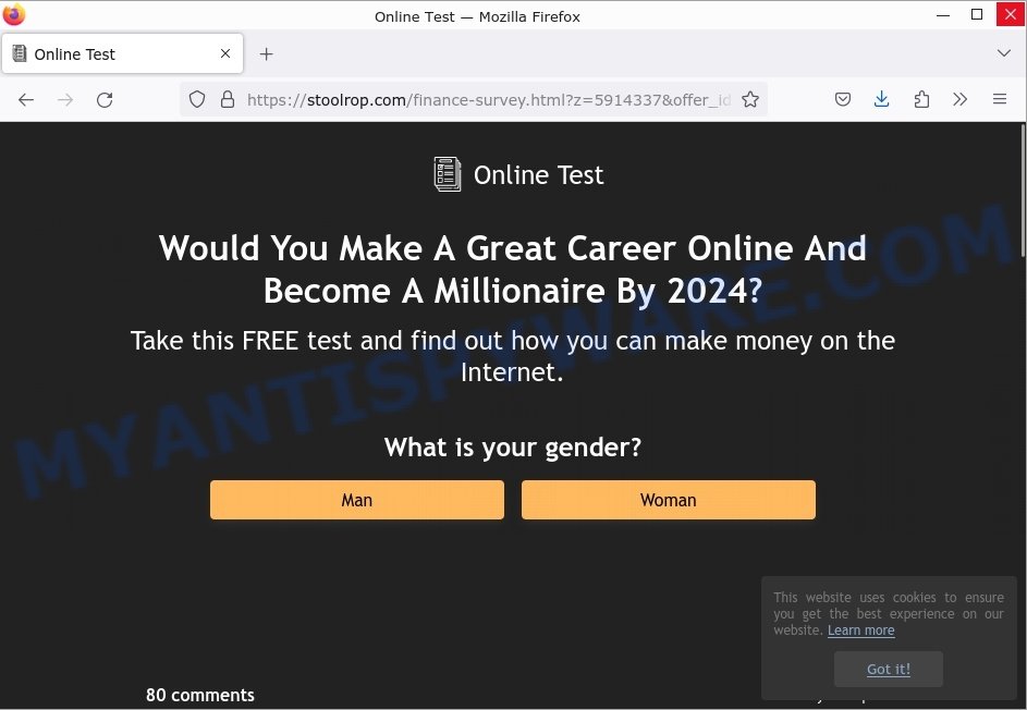 Stoolrop.com Online Test scam