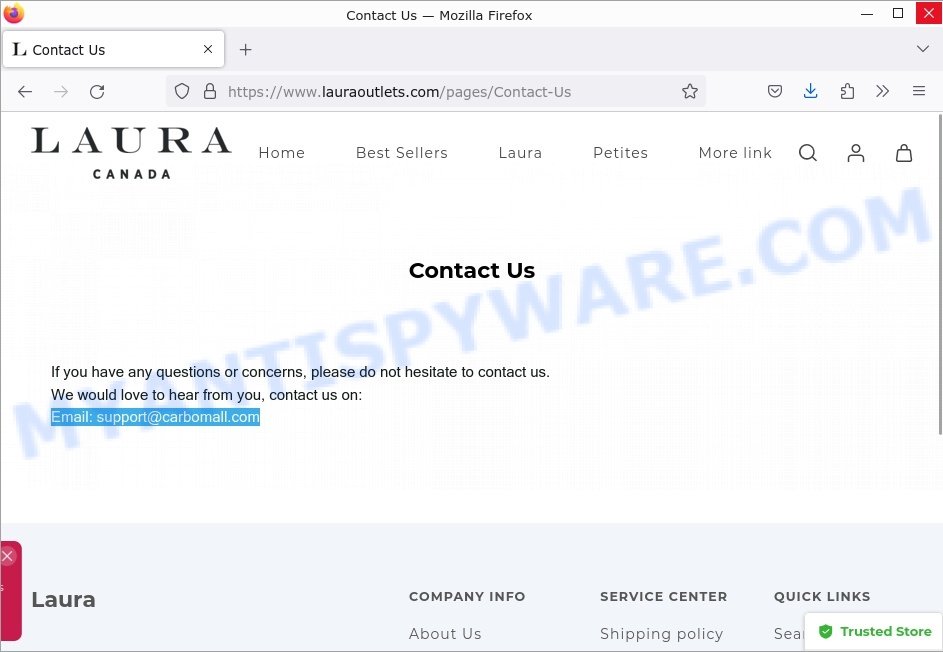 Support carbomall.com scam store contacts