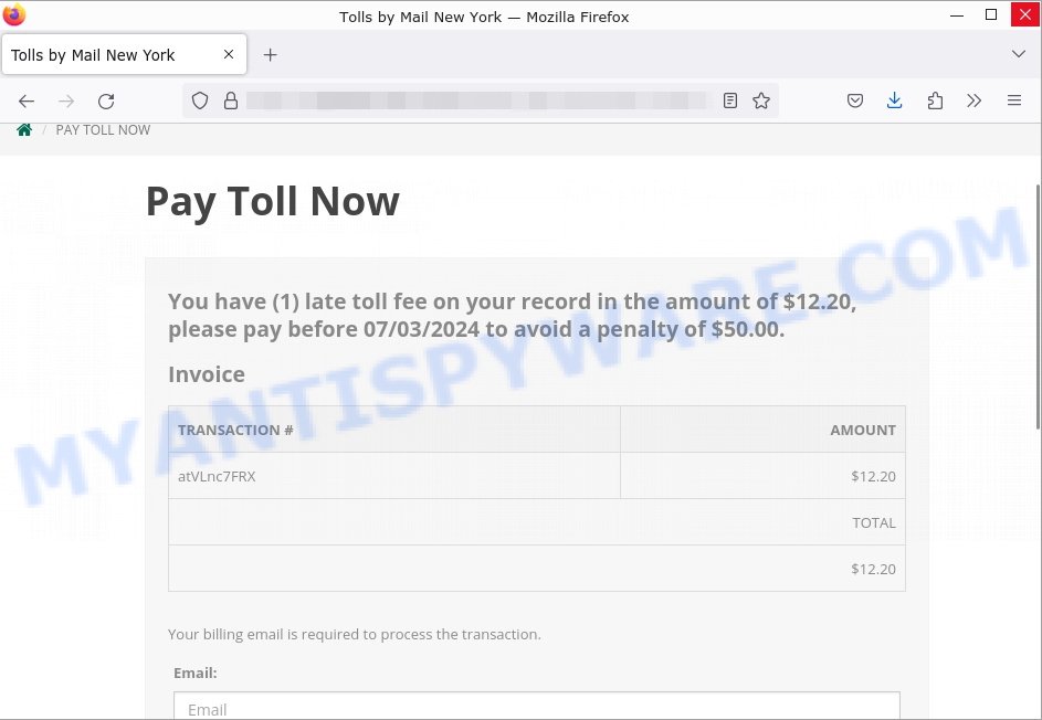 Tolls by Mail New York fee