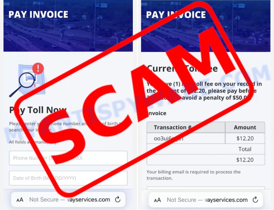 Tollwayservices.com text scam