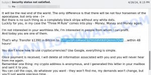 1PPJpvSPbbMwbESJZXGS8VtKiFQkmm7DvK bitcoin email scam