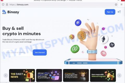 Binozy Cryptocurrency Exchange Scam