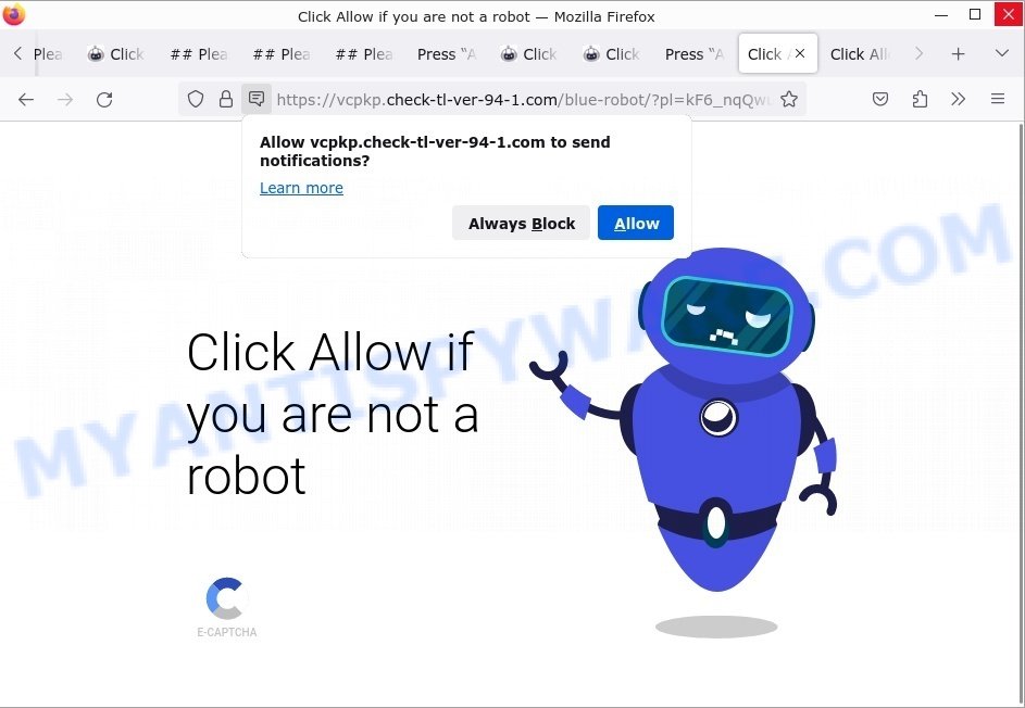 Click Allow if you are not a robot check-tl-ver-94-1.com scam