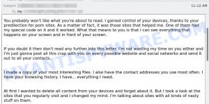 I gained control of your devices Email Scam