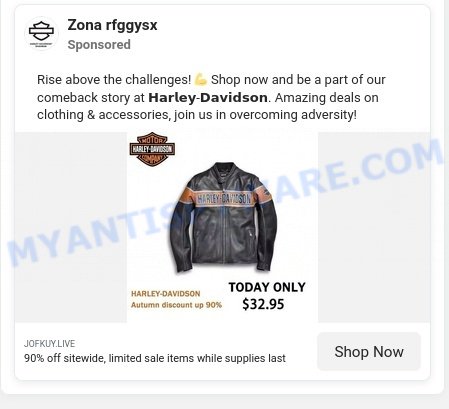 Jofkuy.live fake Harley-Davidson scam facebook ads