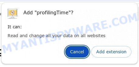 ProfilingTime chrome extension adware