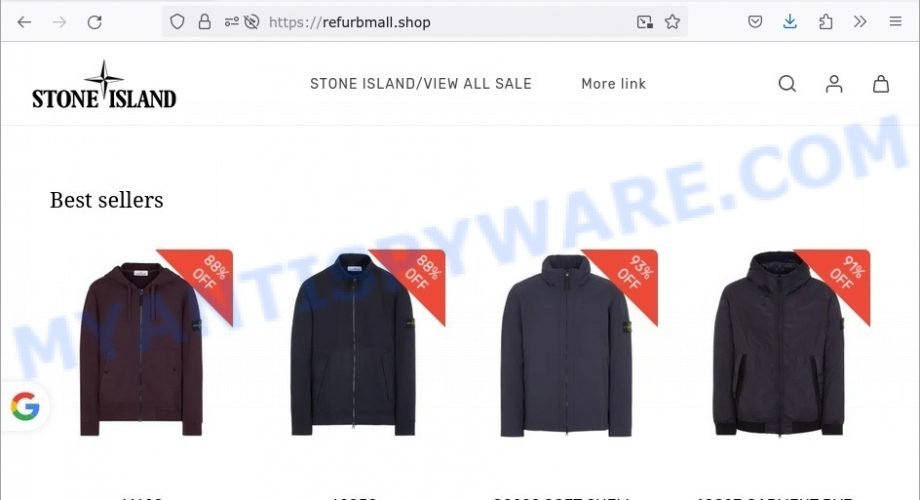 Refurbmall.shop fake Stone Island scam