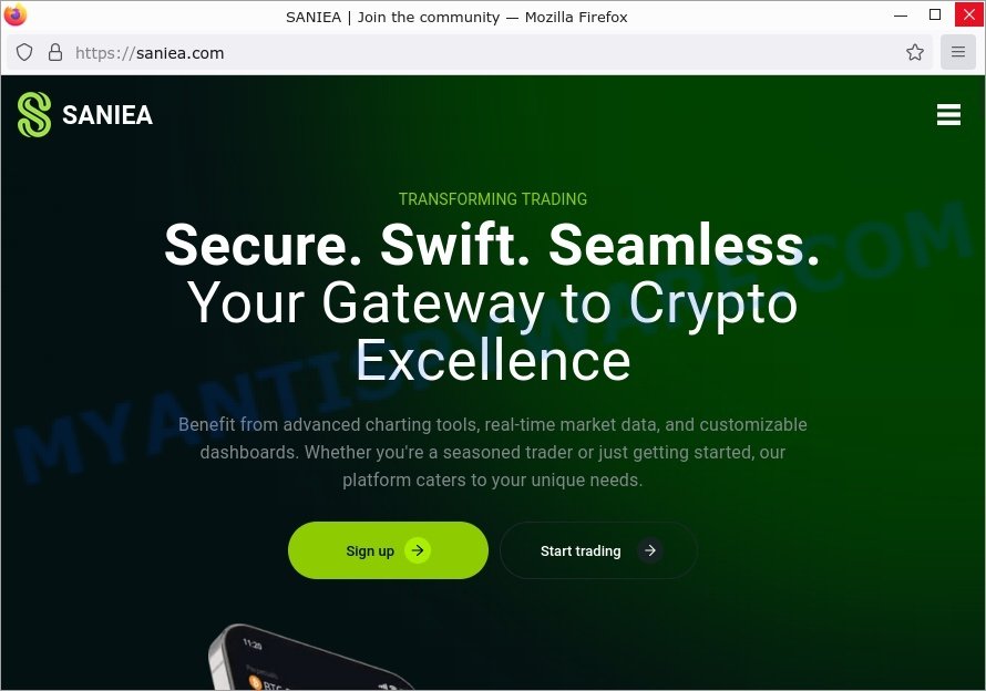 Saniea.com crypto scam