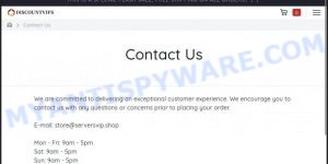 Store serversvip.shop Scam Websites contacts