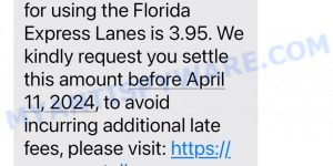 Sunpass-tolls.com text scam message