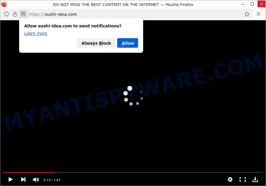 Sushi-idea.com popup scam