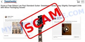 Sweetwater Gibson Giveaway Scam
