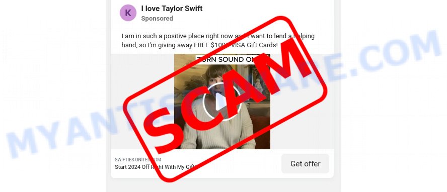 Taylor Swift $1000 Visa Gift Card Giveaway Scam