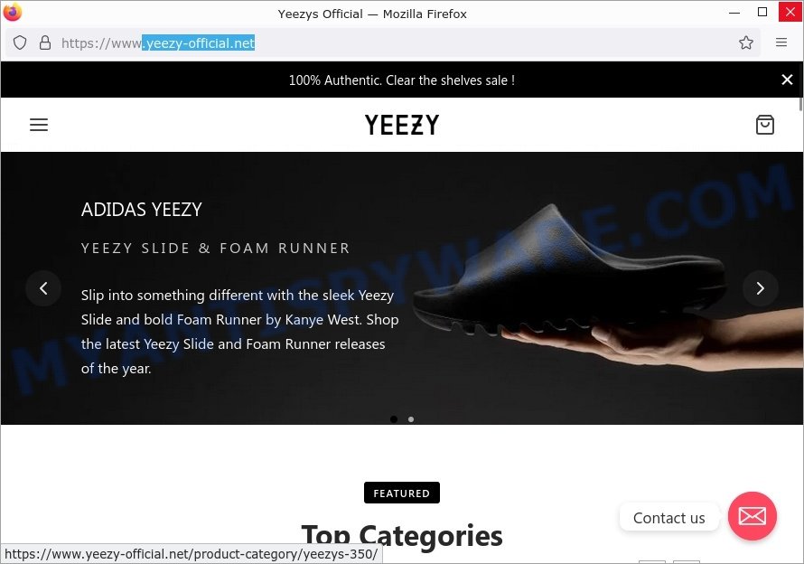 Yeezy-official.net fake Yeezy website
