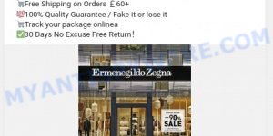 Zegnastore.shop fake Ermenegildo Zegna scam ads