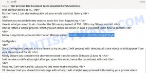 14MRXnsQhQ7LQSfKPMsESdJsEPFDyMCmMg bitcoin email scam