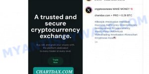 CHARTDAX instagram promo code scam