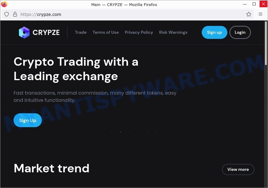 CRYPZE.com crypto scam