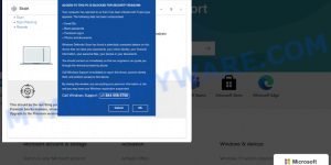 Call Microsoft Support pop-up scam