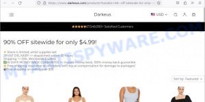 Darkeus.com fake FOREVER 21 scam