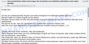 Ihre persönlichen Daten email scam