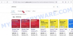 Laxsearch.com redirect virus Yahoo Search Results