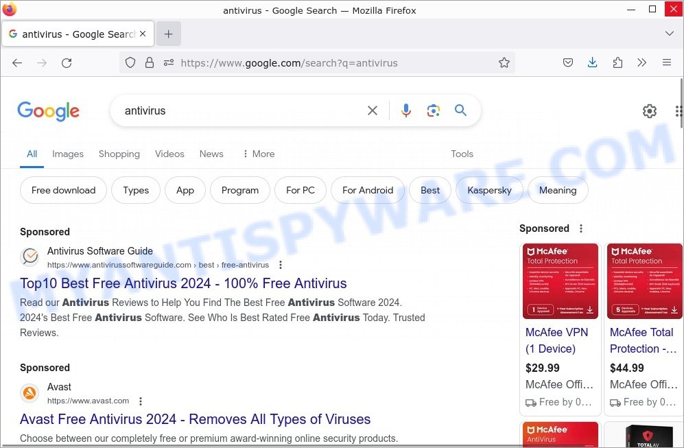 Lookingupfinder.com redirect Google Search