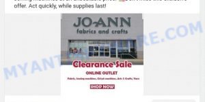 Minthouseextended.com fake Joann scam ads