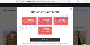 Recentain.com fake Sitka Gear scam