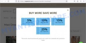 Sapiacle.com fake GUESS scam