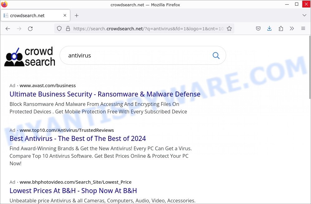 Search.crowdsearch.net redirect - search results