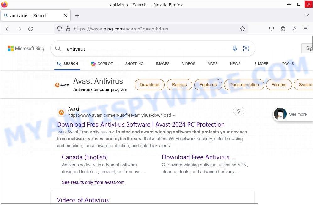 Searchfst.com redirect Bing Search results