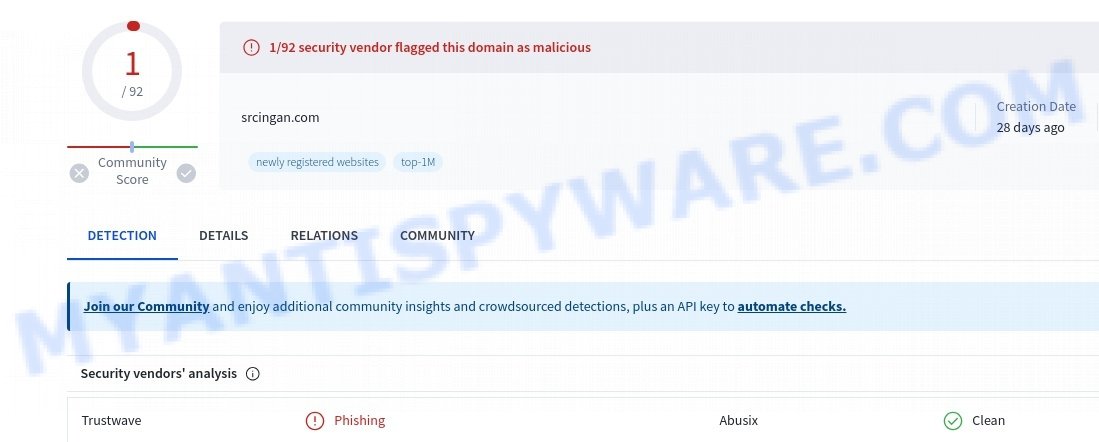 Srcingan.com phishing