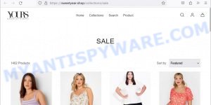 Sweetyear.shop fake Yours Clothing scam